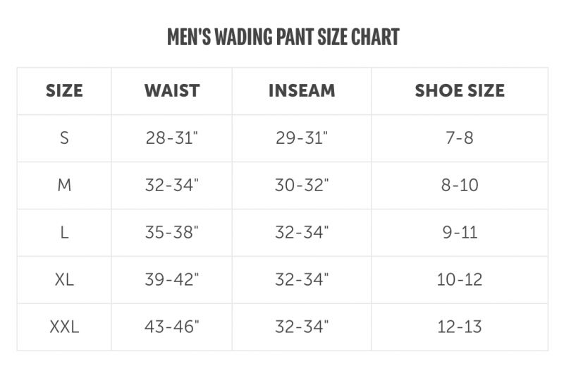 Redington Escape Pant Wader - see chart for sizes • Anglers Lodge